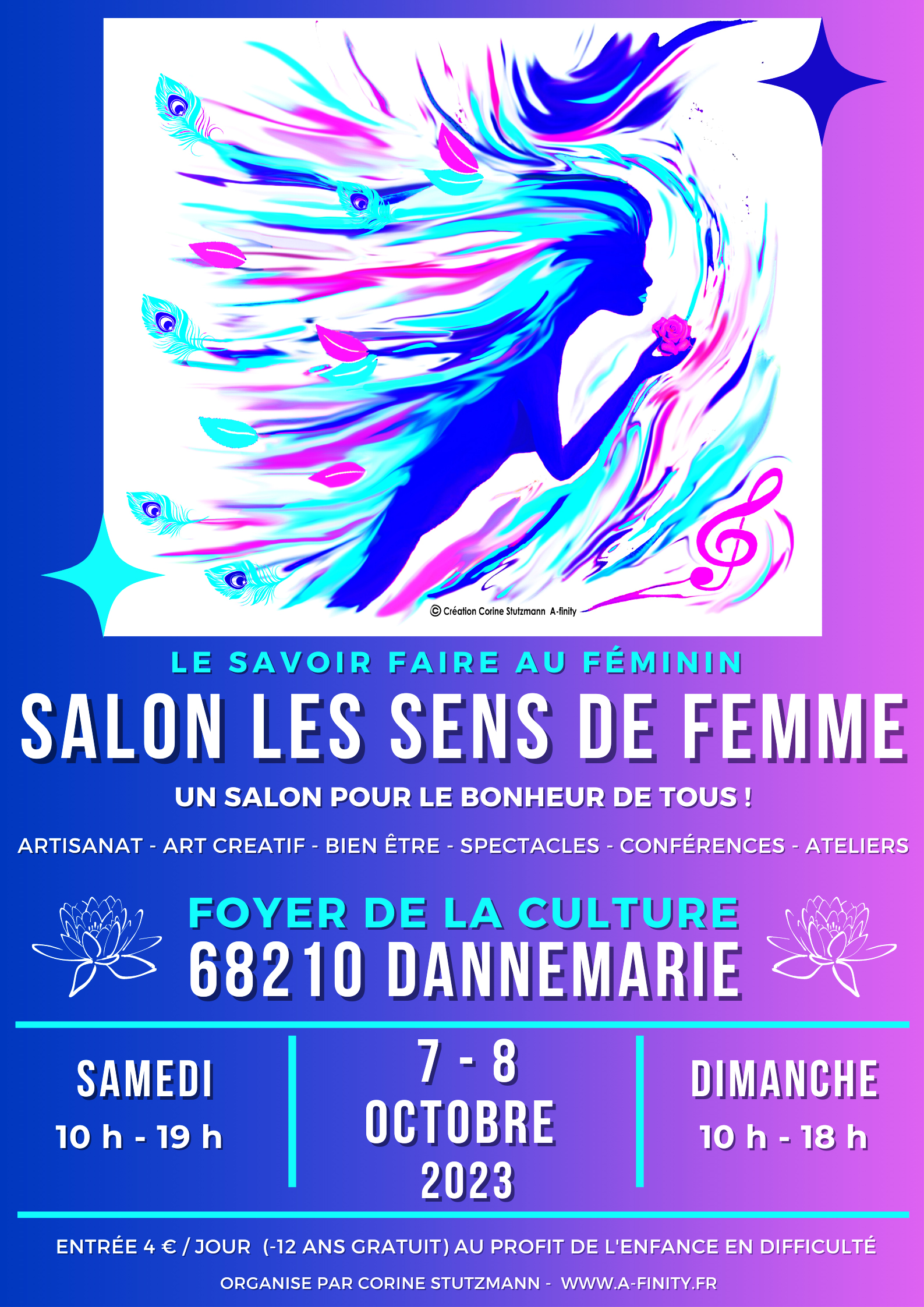 AFFICHE SALON LES SENS DE FEMME 7 et 8 OCT 2023